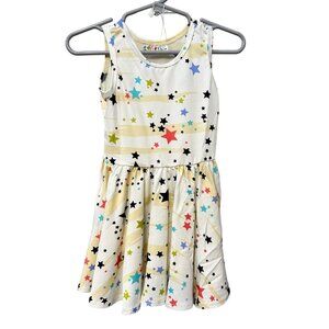 Dot Dot Smile Toddler Girls Tank Dress 12/24M Star White Yellow Red Blue Print